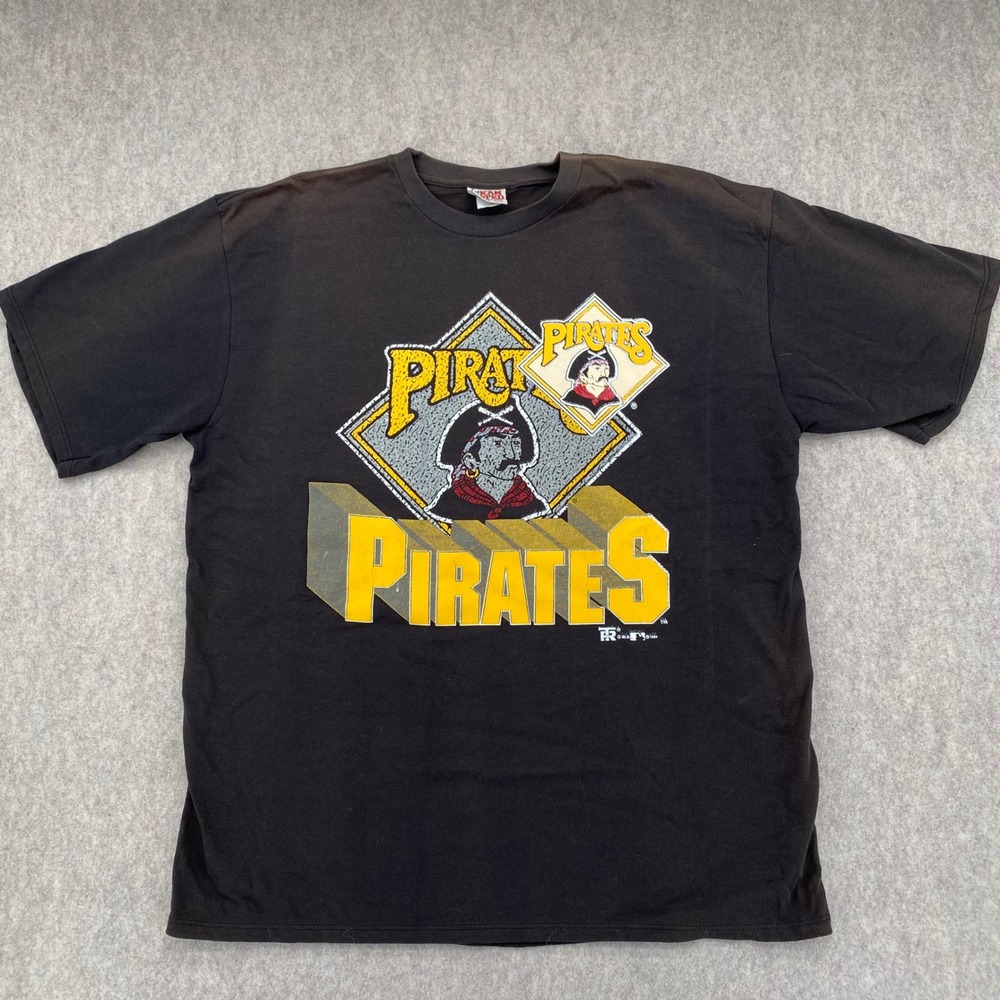 Vintage Deadstock Pittsburgh Pirates Team Rated T-Shirt XL 90s MLB Made in USA